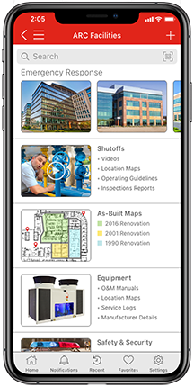 screenshot of ARC Facilities